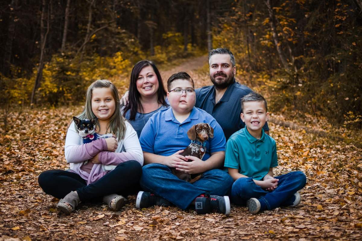 Tyler Palmowski and his family