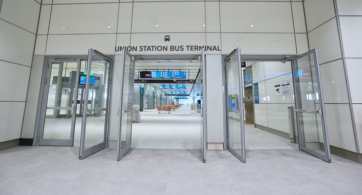 The interior of the new Union Station Bus Terminal.