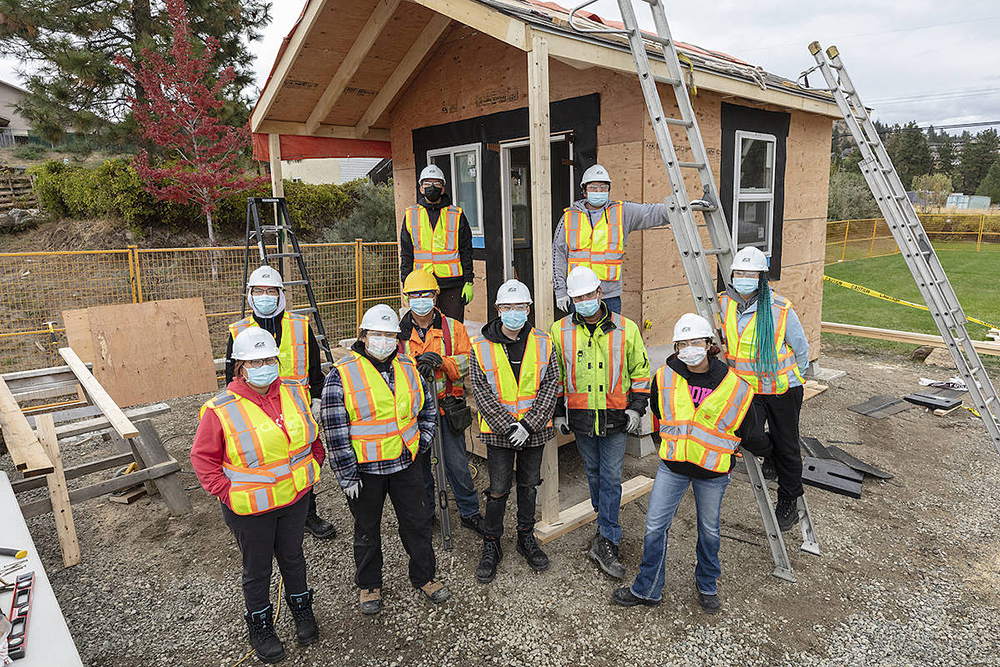 Ten Indigenous students in the Okanagan built an energy-efficient shed on Westbank First Nation as part of a recent training program.