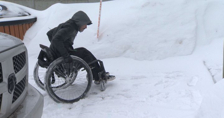 Improperly shovelled sidewalks can be a major accessibility barrier for people who use wheelchairs.