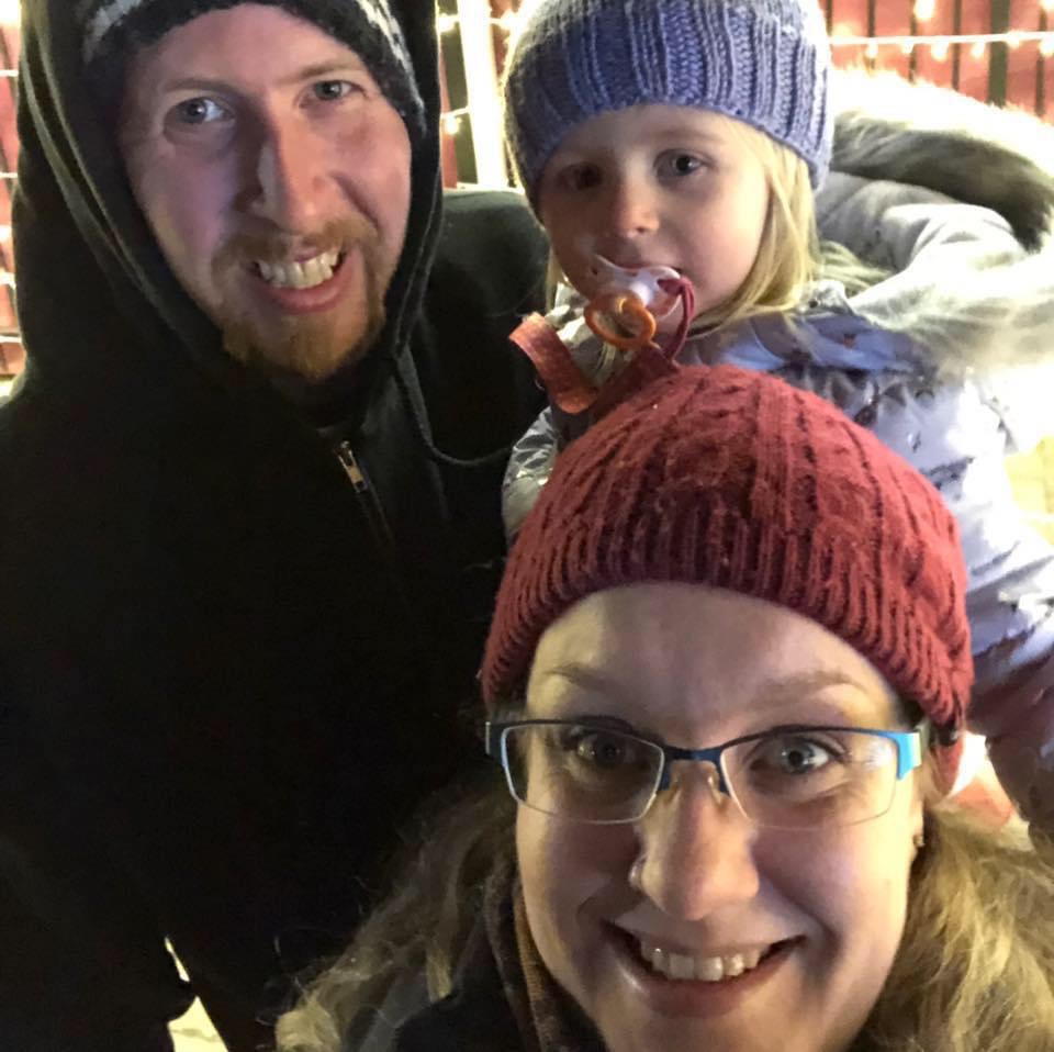 Gillian and Dave McIntosh with their two-year-old daughter Gemma.