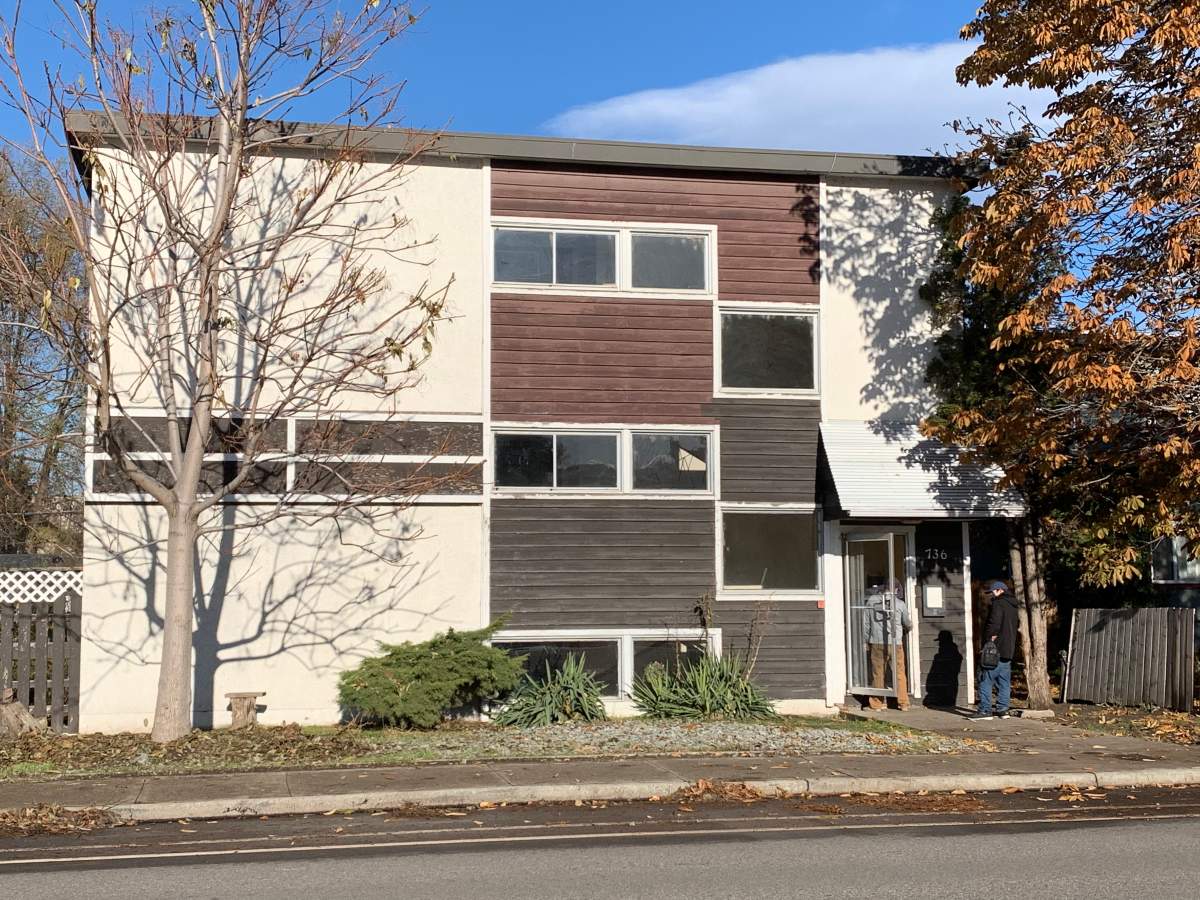 The inside of a downtown Kelowna apartment building was bear-sprayed Thursday morning, according to Kelowna RCMP. 