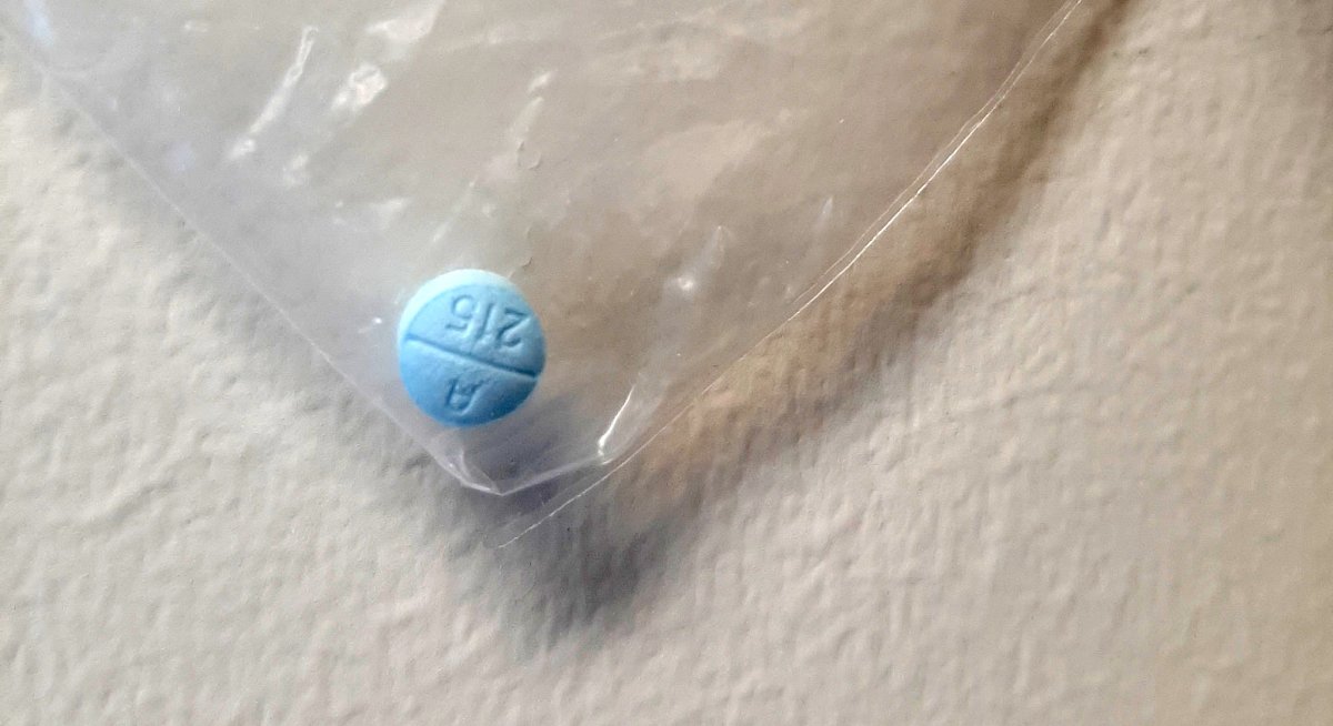 The blue pill is likely advertised as Percocet on the black market, according to authorities.