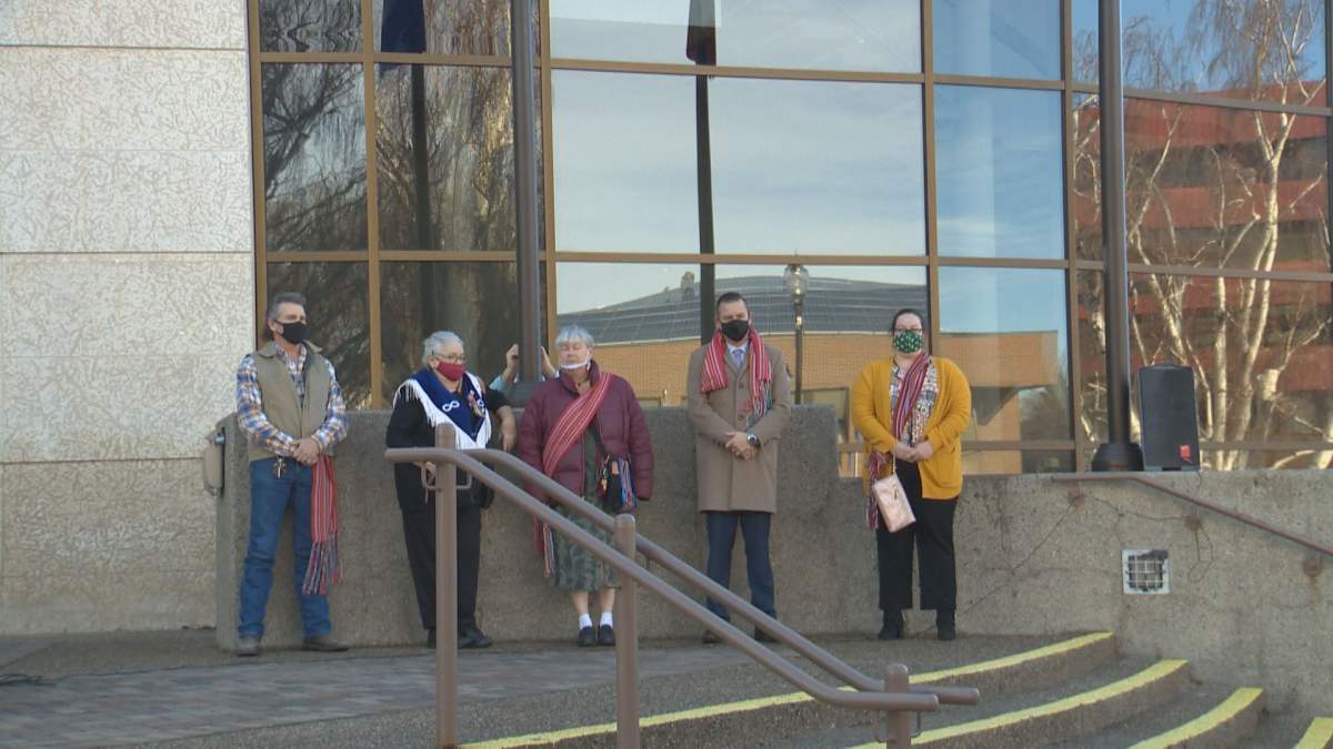 City of Lethbridge recognizes Métis Week with flag raising ceremony - image