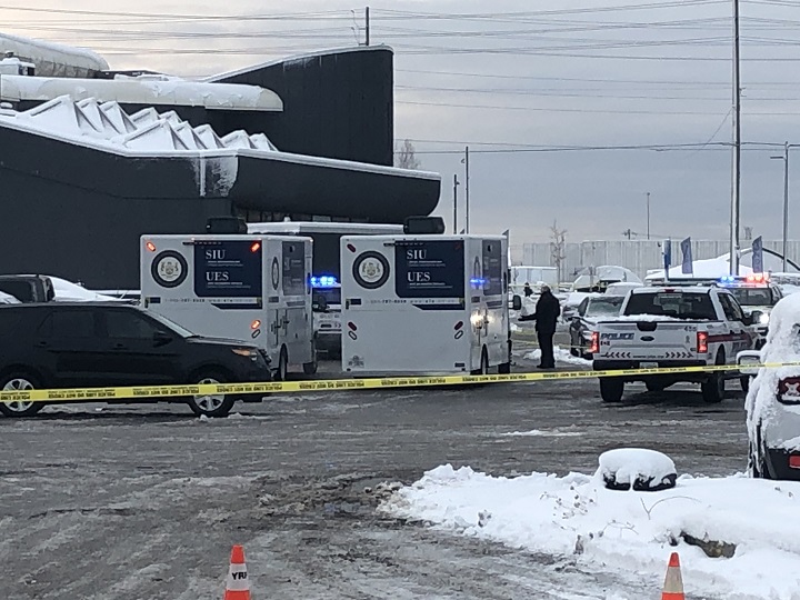 The Special Investigations Unit on scene in Vaughan following a shooting between York Regional Police and a 23-year-old man.
