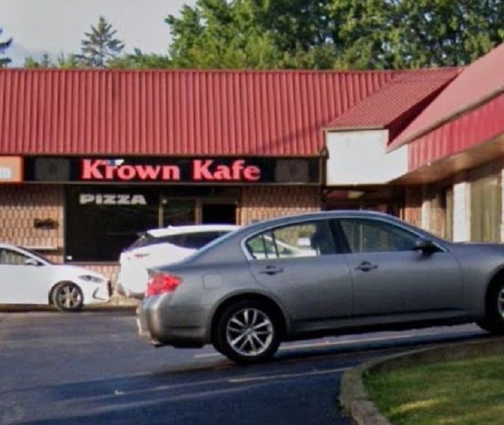 A photo of Krown Kafe in Hamilton from Google Streetview.