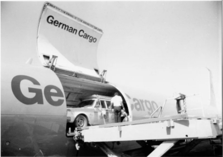 A cargo plane loads the Red Cloud to fly them over the Iraq-Iran conflict zone.
