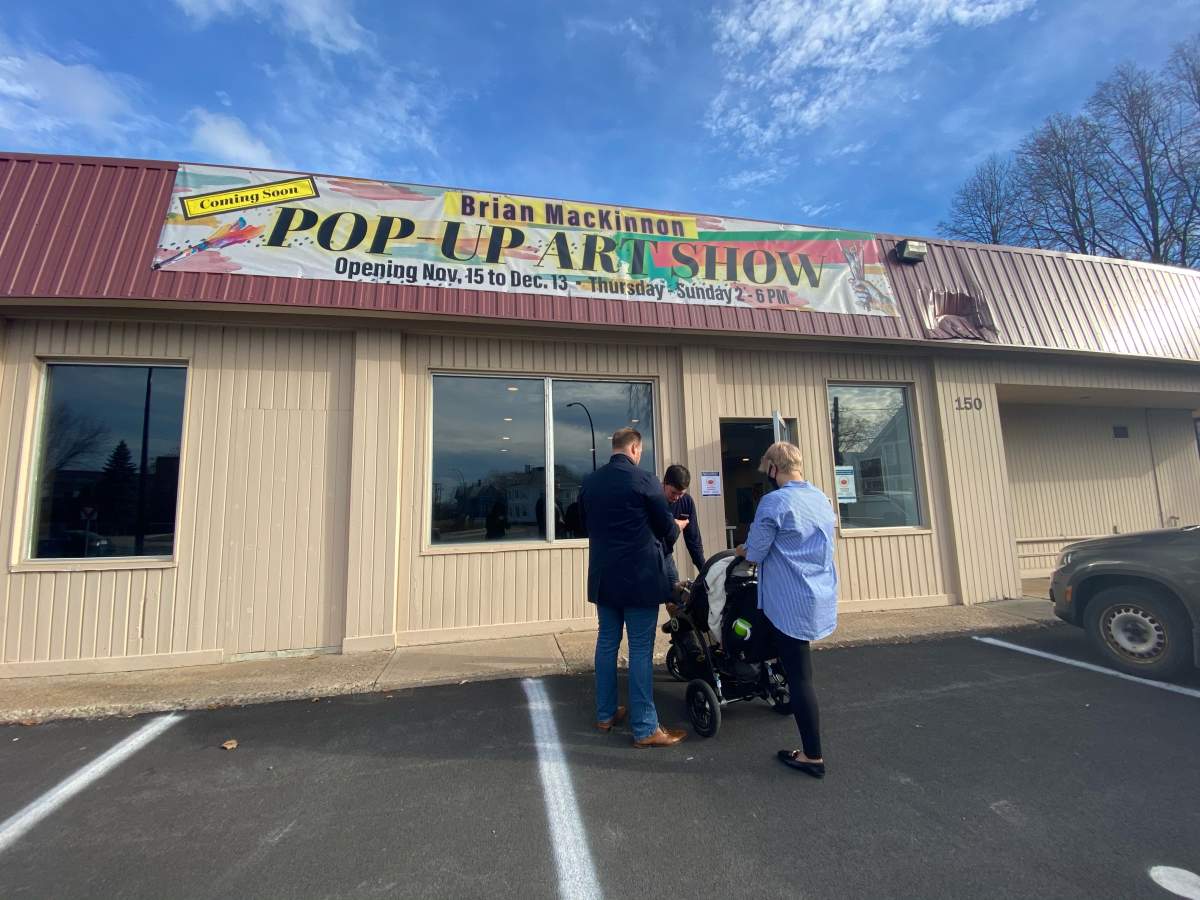 Dr. Brian MacKinnon says he is putting this building to good use. He’s selling art he’s made over the past three decades.