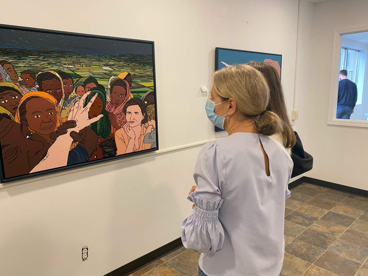 The art installation is a mini-retrospective including drawings paintings, relief, plastic sculptures and paint sculptures from Dr. Brian MacKinnon.
