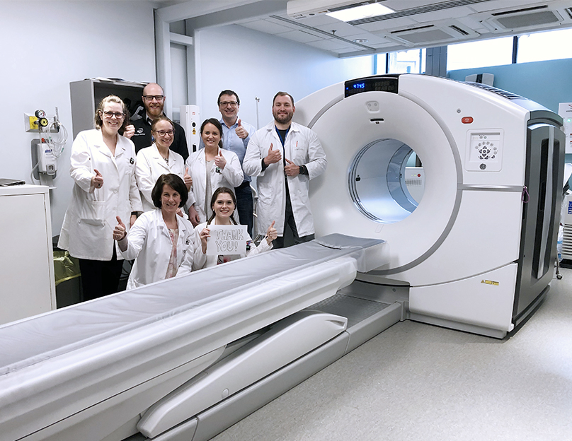 QEII Radiologists were able to raise money for a new PET-CT scan. 