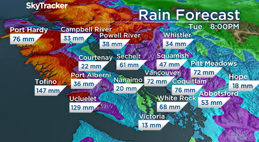 The Calm Before The Storm: Heavy Rain Set To Roll Across B.C. South ...