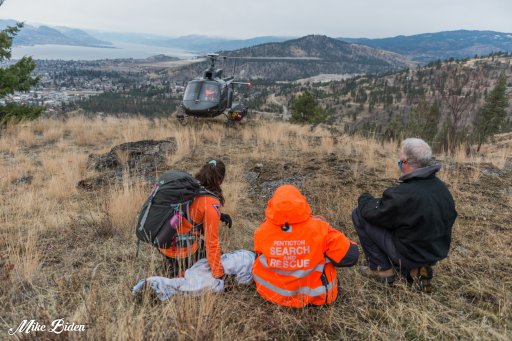 Rescue operation in Penticton on Sunday.