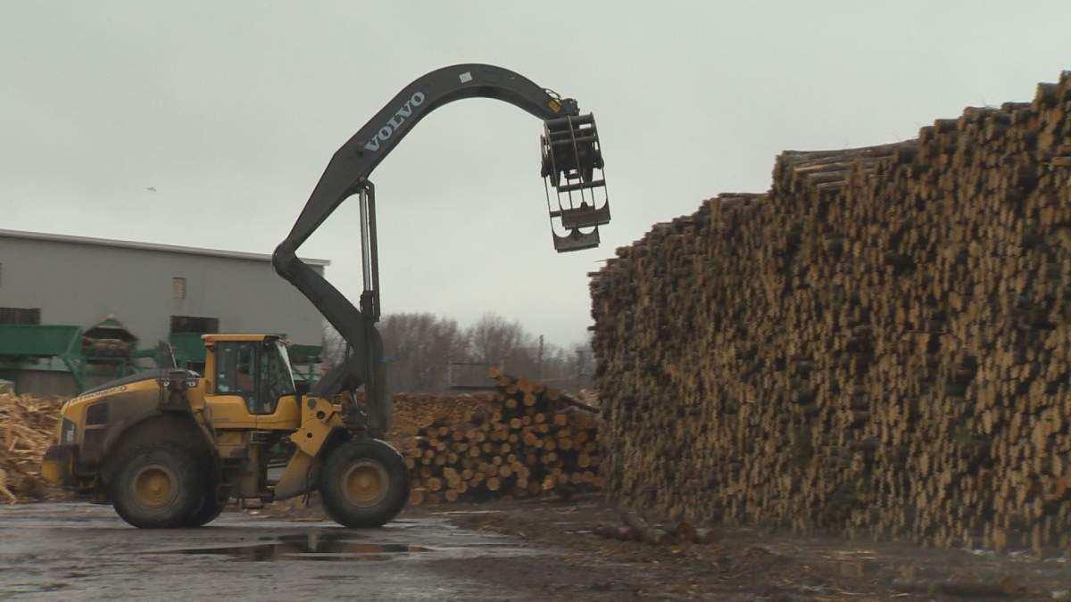 A softwood lumber mill in New Brunswick.