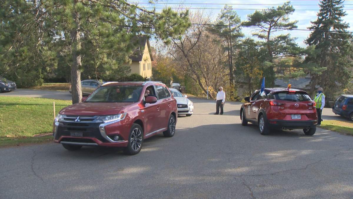Volunteers dubbed the drive-by celebration The Maria Tutino Farewell Tour. Monday November 9, 2020.