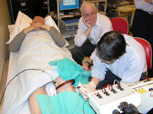 Dr. Stein working with the Walkaide