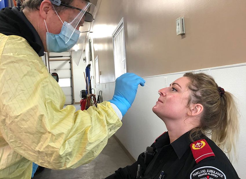 Many emergency medical services will be taking on the additional role of providing peer-to-peer COVID-19 swabbing, according to the Saskatchewan Health Authority.