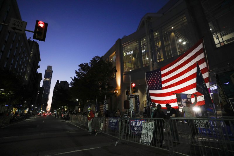 Supporters of President Donald Trump protest outside the Pennsylvania Convention Center in Philadelphia, Sunday, Nov. 8, 2020, a day after the 2020 election was called for Democrat Joe Biden.
