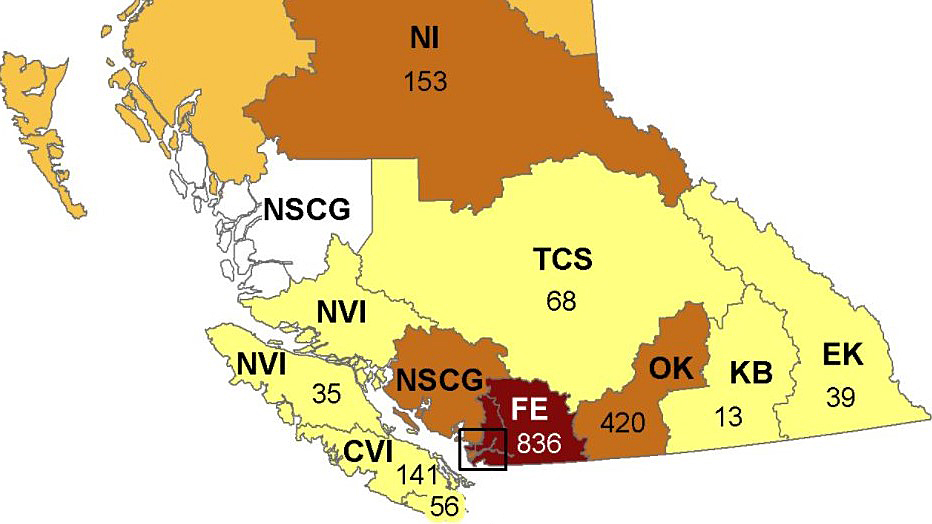 According to data from the B.C. Centre of Disease Control, there were 420 confirmed coronavirus cases in the Okanagan in late November.