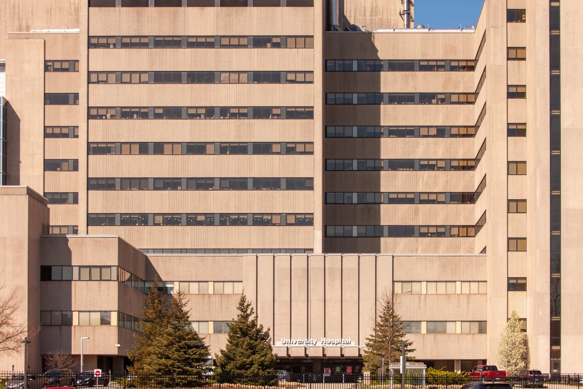 University Hospital on the campus of Western University in London, Ont, on May 13, 2020.