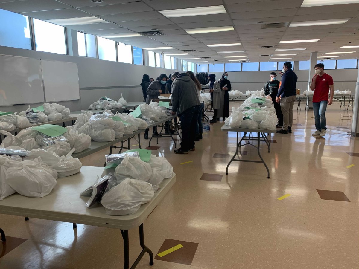 Edmonton's Al Rashid Mosque delivered meals and COVID-19 kits to seniors, Sunday, Dec. 20, 2020. 