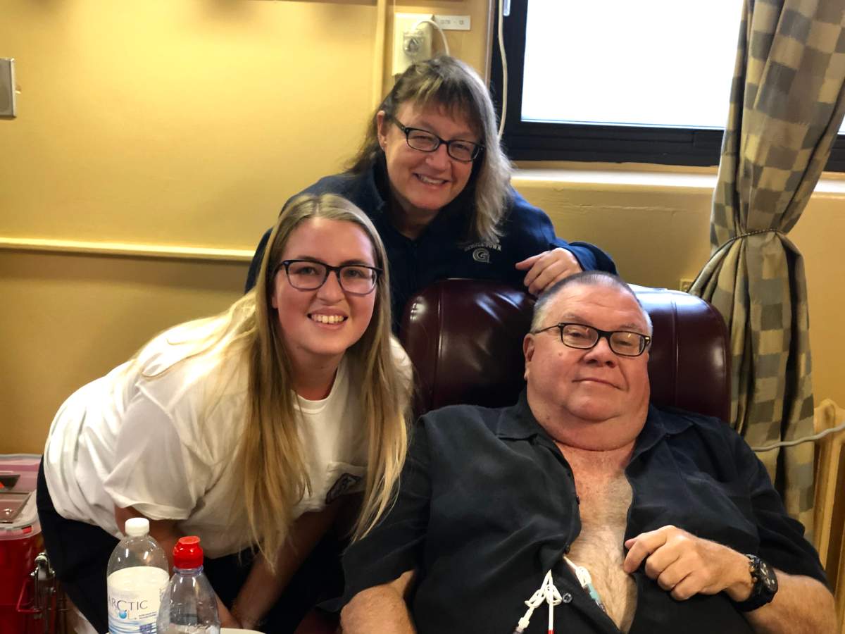 Gretchen, Evan and Bruce Phinney are pictured together in Halifax in 2019.