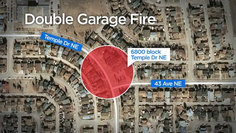 Calgary firefighters  were called to the 6800 block of Temple Drive Northeast just before 11 p.m.