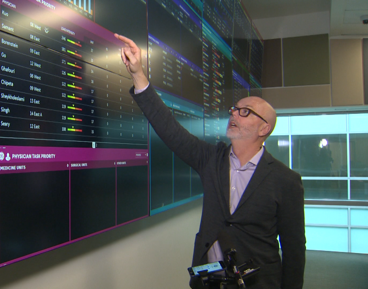 Dr. Michael Gardam gives a tour of the Control Centre at Humber River Hospital in March 2020, where he was formerly the Chief of Staff.