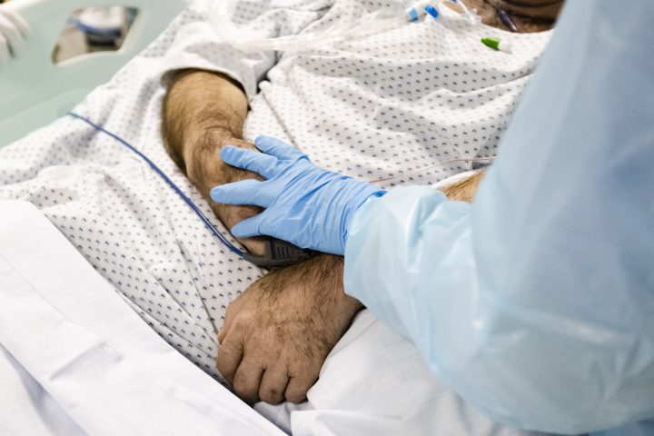 A file shot of a patient in intensive care. 