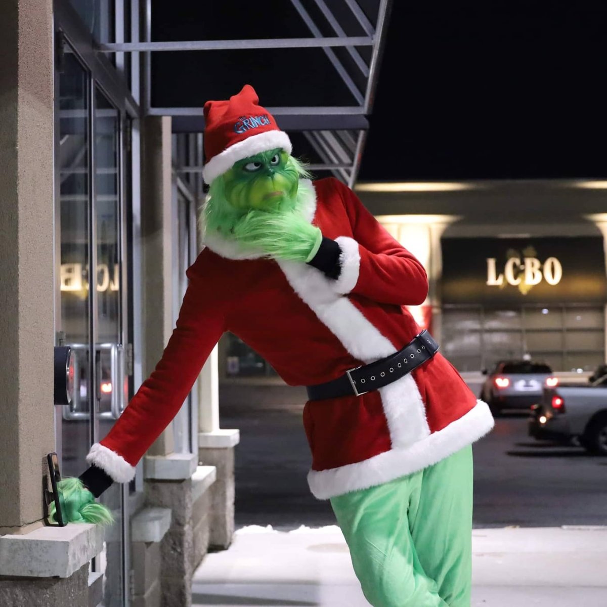 London man dresses up as the Grinch in London, Ont.