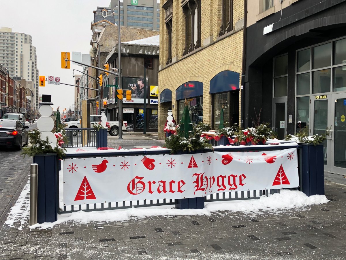 Holiday Window Walk brings festive fun to downtown London - London 2 Part of the display at Grace Restaurant.