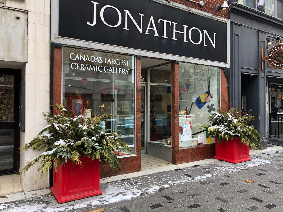 A window display at Jonathon Bancroft-Snell Gallery.