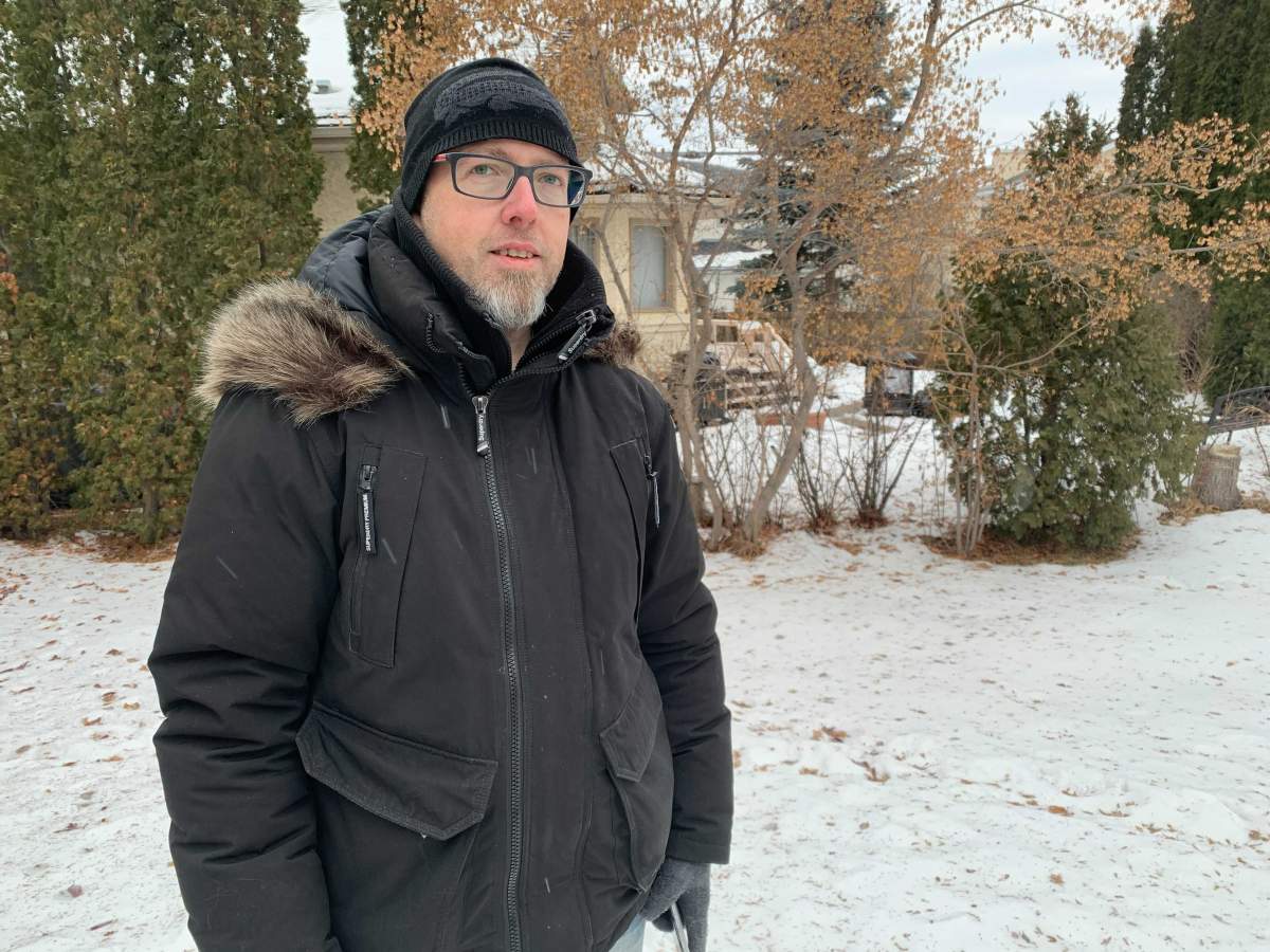 Edmonton-based artist Mike Roshuk on Sunday, Dec. 13, 2020.