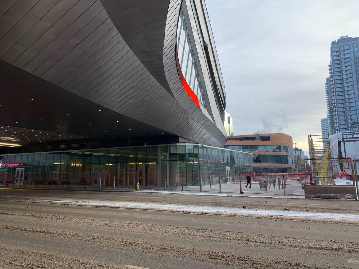 Edmonton’s hockey bubble around Rogers Place for the world junior hockey championship Friday, Dec. 18, 2020.