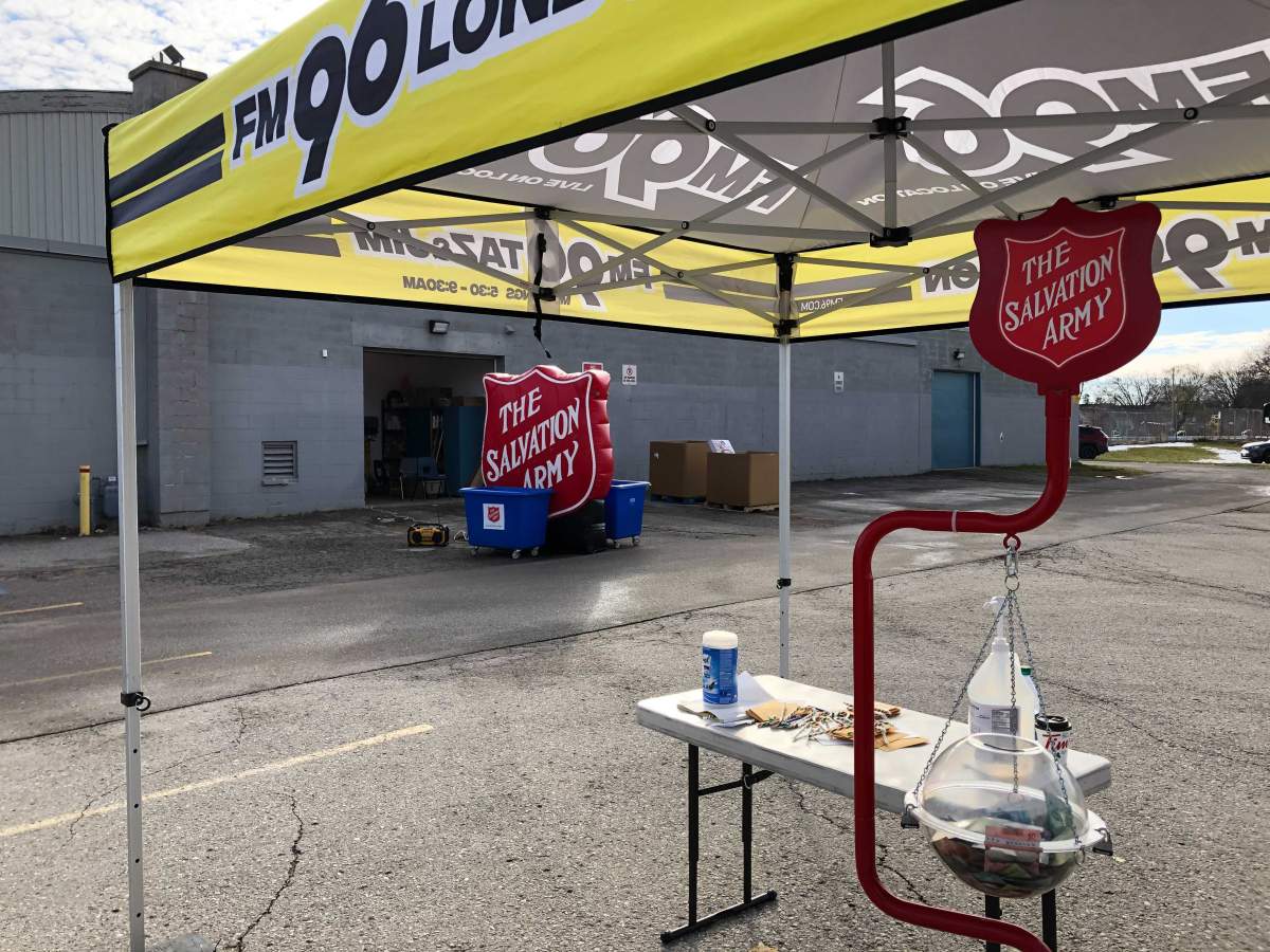 This year's toy drive was brought outdoors with the number of volunteers kept to a minimum in order to accomodate pandemic protocol.