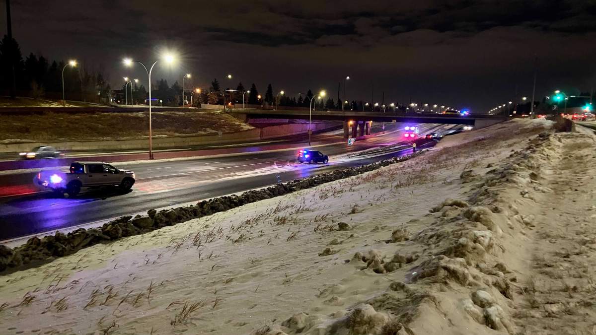 Edmonton police are investigating after an incident on Whitemud Drive on Dec. 27, 2020. 