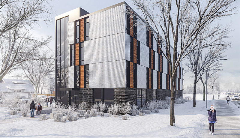 Rapid Housing design proposed for King Edward Park neighbourhood in Edmonton. While the design could still change; the height and density won’t.