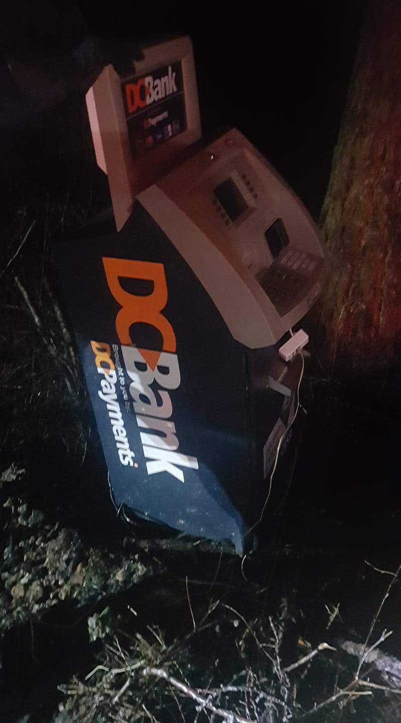 A photo of the ATM that was found on Postill Lake Road in Kelowna on Tuesday night.