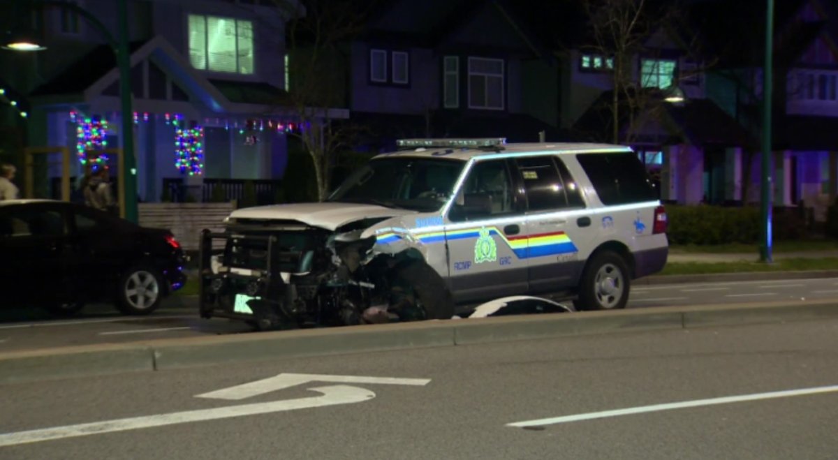 RCMP-involved collision in Surrey sends two to hospital - image