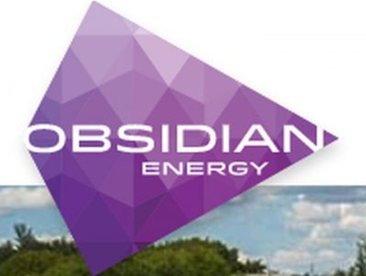 A file photo of the logo for Obsidian Energy. 
