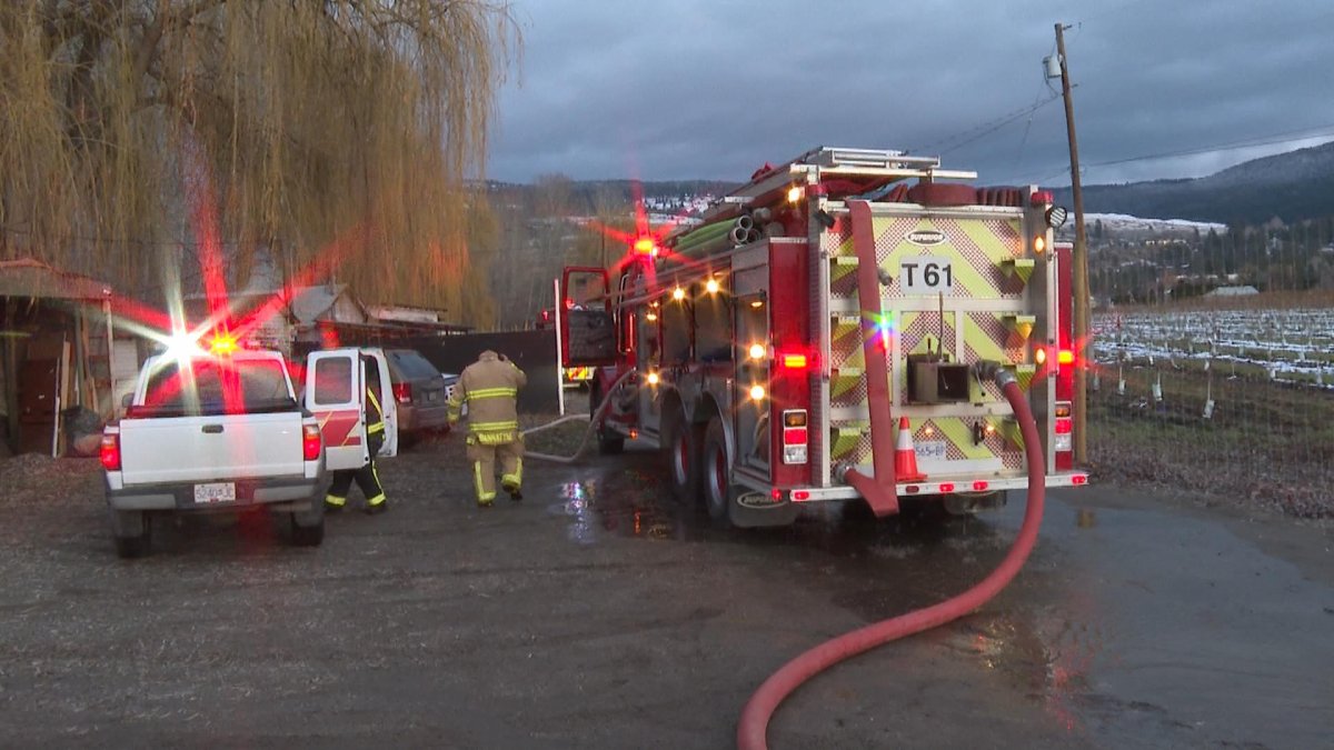 Picker shack goes up in flames in the Central Okanagan - image