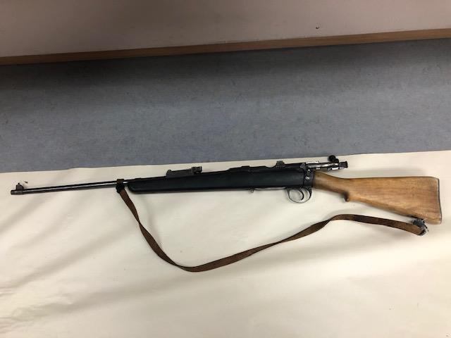 A rifle Manitoba RCMP believe was used in an armed robbery in Pine Creek on Saturday.