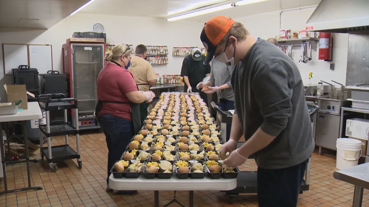 Legacy Catering in Regina is preparing 500 meals for North Central Family Centre's annual community dinner, which will be available for pickup on Wednesday.