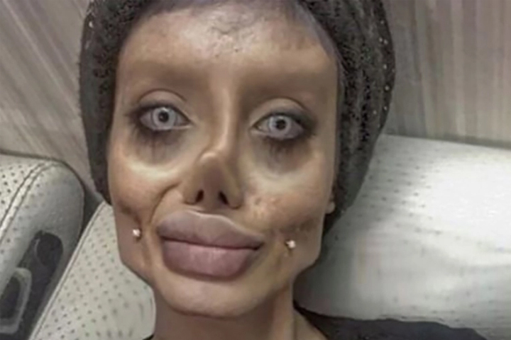 Sahar Tabar is shown in this digitally altered image posted to her Instagram account in 2017.