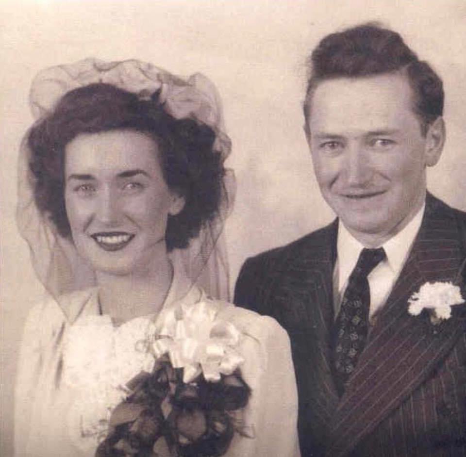 Ruth and John Schroeder, who got married in 1945 after initially meeting each other at The Bay in downtown Winnipeg.