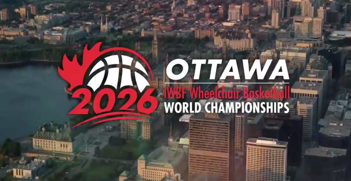 A screengrab from a video announcing Ottawa will host the men's and women's wheelchair basketball world championships in 2026.