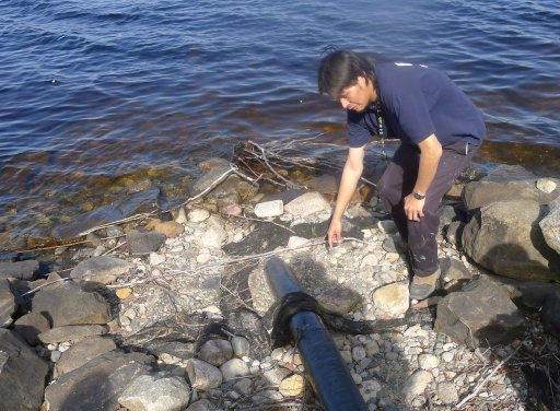 Derek Roundhead, a water treatment plant operator for the Slate Falls Nation in northwestern Ontario, checks a water pipe April 13, 2012. The community is struggling with poor water quality and a high rate of miscarriage.THE CANADIAN PRESS/Heather Scoffield