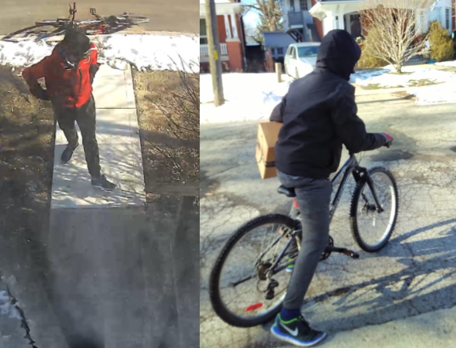 St. Thomas police released photos of two suspects after several reports of package thieves.