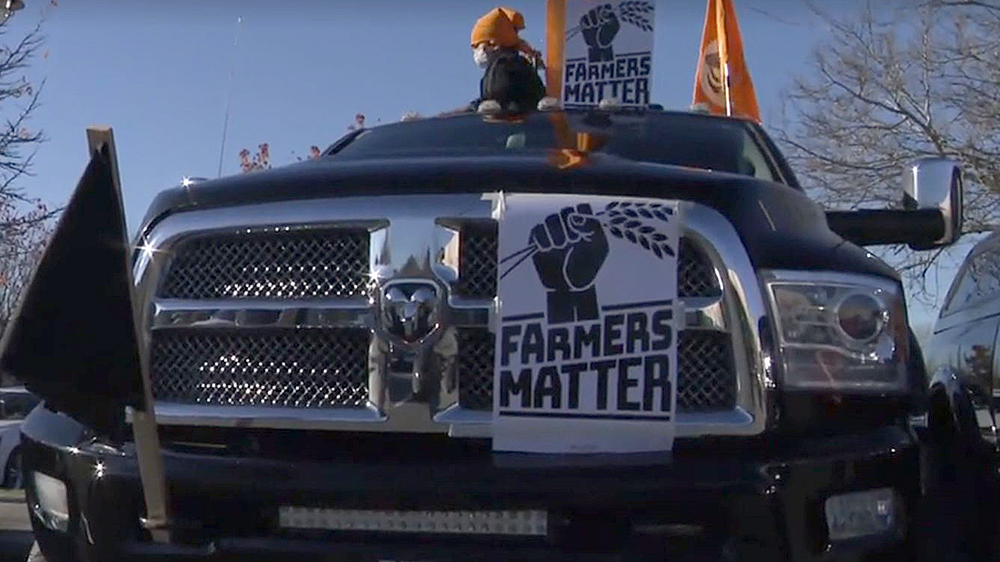 A rally in Surrey in December supporting farmers in India attracted hundreds of vehicles.