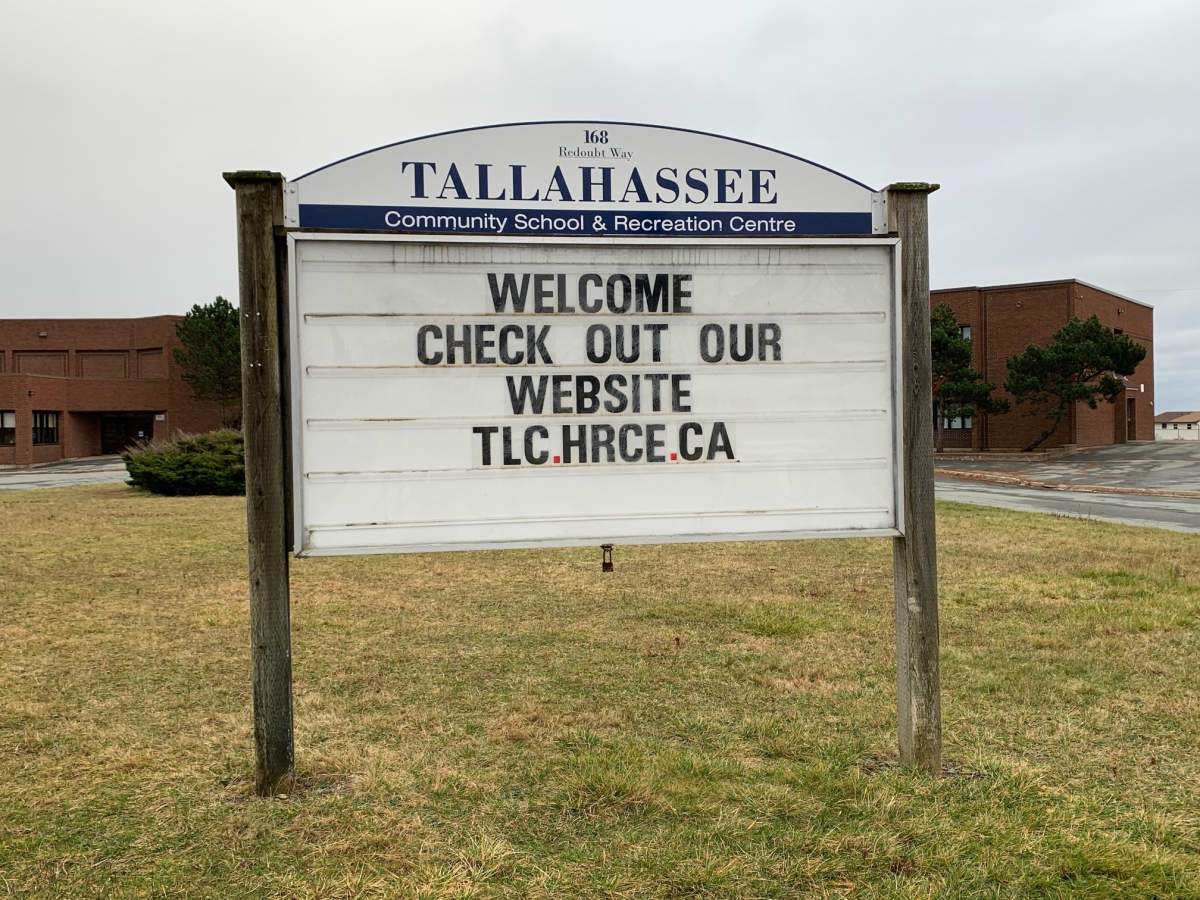 Tallahassee Community School in Eastern Passage, N.S., on Dec. 10, 2020.