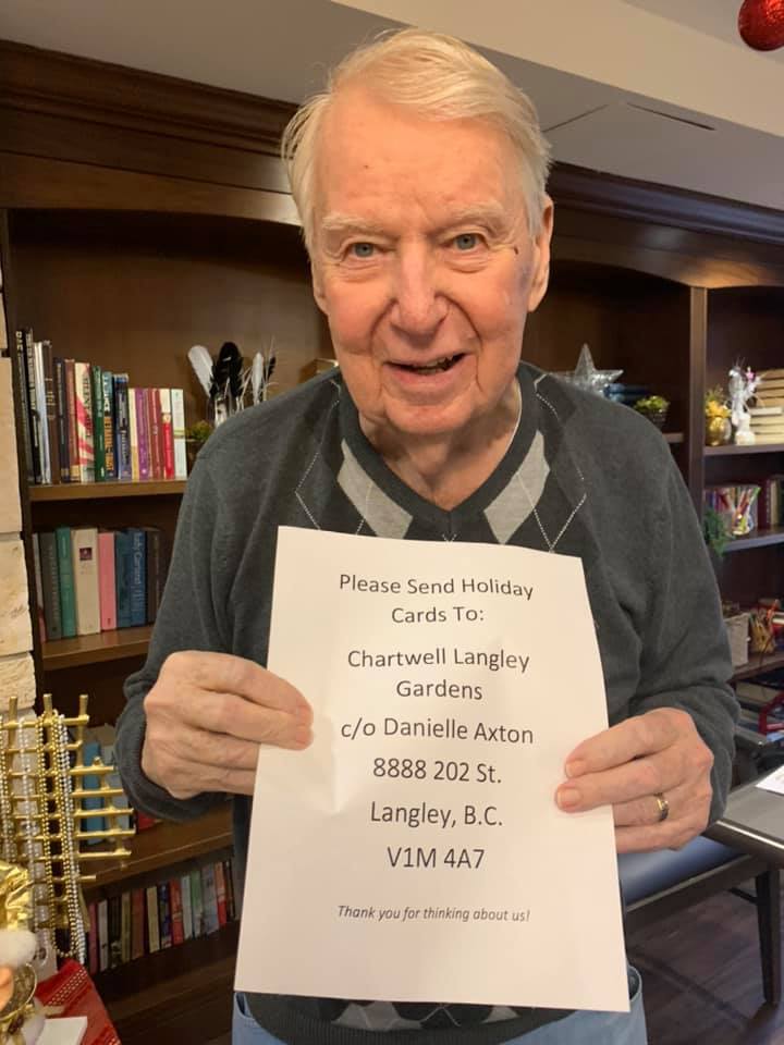 Residents are hoping to fill their walls with Christmas cards. Photo by Danielle Axton.